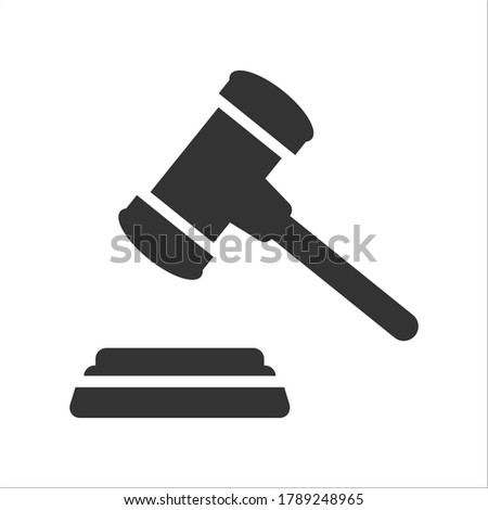 Law, decision Icon, vector graphics