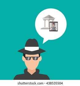 Law design. Justice icon. Flat illustration, vector graphic