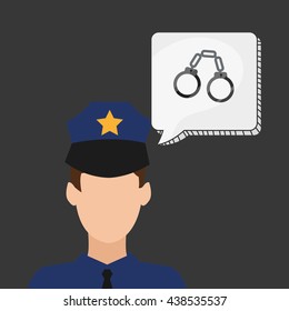 Law design. Justice icon. Flat illustration, vector graphic