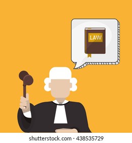 Law design. Justice icon. Flat illustration, vector graphic