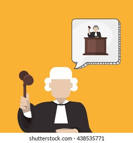 Law design. Justice icon. Flat illustration, vector graphic