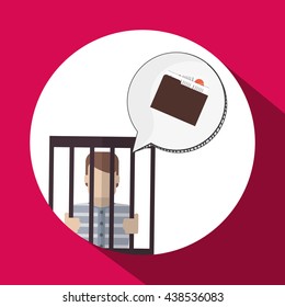 Law design. Justice icon. Flat illustration, vector graphic