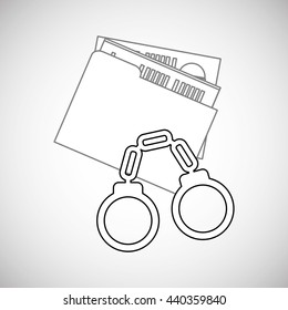 Law design. Justice icon. Flat illustration, vector graphic