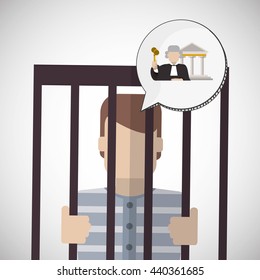 Law design. Justice icon. Flat illustration, vector graphic