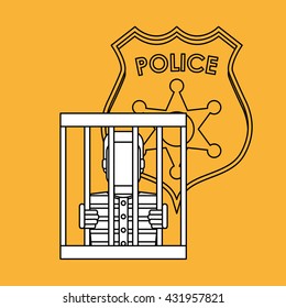 Law design. Justice icon. Grey background, vector illustration
