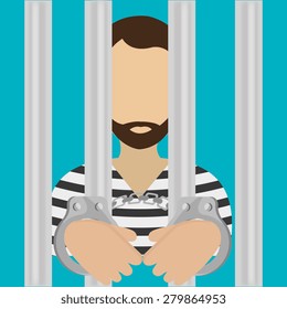 Law design over blue background, vector illustration.