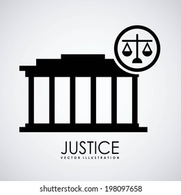 Law design over gray background, vector illustration