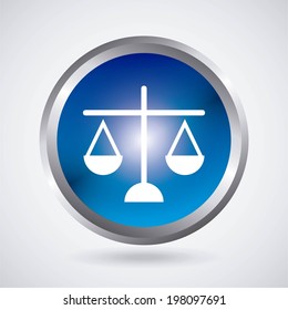 Law design over gray background, vector illustration
