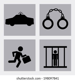 Law design over gray background, vector illustration
