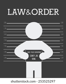 Law design over gray background, vector illustration.
