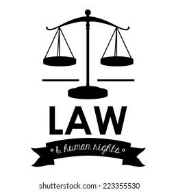 Law design over white background, vector illustration 