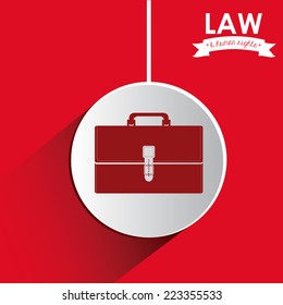 Law design over white background, vector illustration 