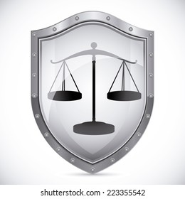 Law design over white background, vector illustration 