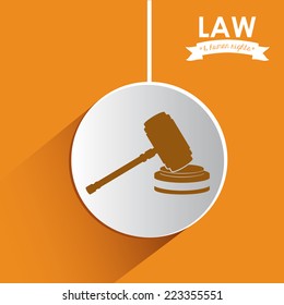 Law design over white background, vector illustration 