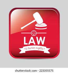 Law design over white background, vector illustration 