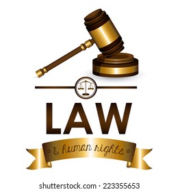 Law design over white background, vector illustration 