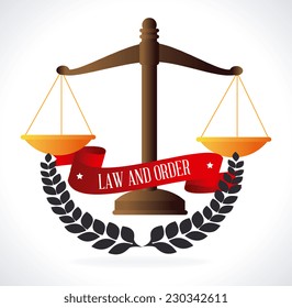 Law design over white  background, vector illustration