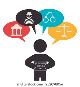 Law design over white background, vector illustration.