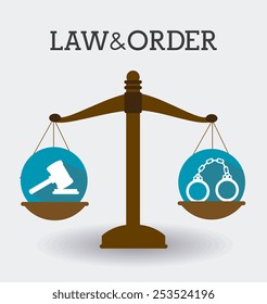 Law design over white background, vector illustration.