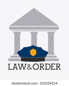 Law design over white background, vector illustration.