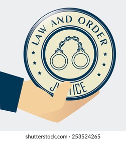 Law design over white background, vector illustration.