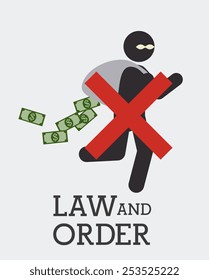 Law design over white background, vector illustration.