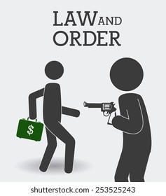 Law design over white background, vector illustration.