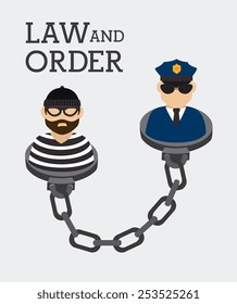 Law design over white background, vector illustration.