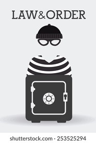 Law design over white background, vector illustration.