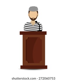 Law design over white background, vector illustration.
