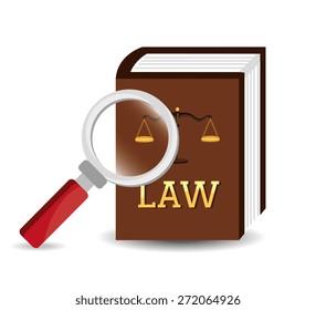 Law design over white background, vector illustration.