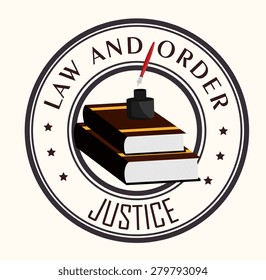 Law design over white background, vector illustration.