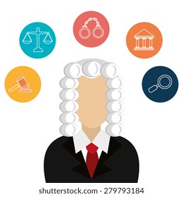 Law design over white background, vector illustration.