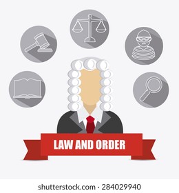 Law design over white background, vector illustration.