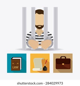 Law design over white background, vector illustration.