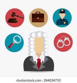 Law design over white background, vector illustration.