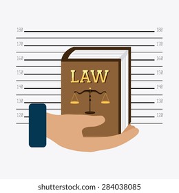 Law design over white background, vector illustration.