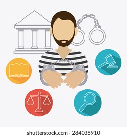 Law design over white background, vector illustration.