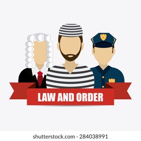 Law design over white background, vector illustration.