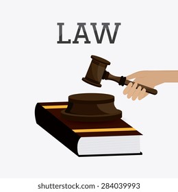 Law design over white background, vector illustration.