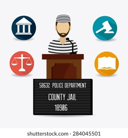 Law design over white background, vector illustration.