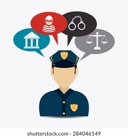 Law design over white background, vector illustration.