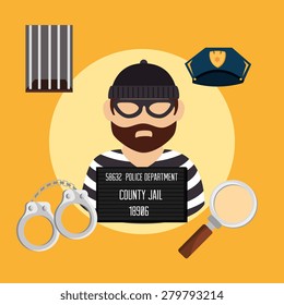 Law design over yellow background, vector illustration.
