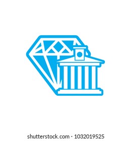 Law Diamond Logo Icon Design