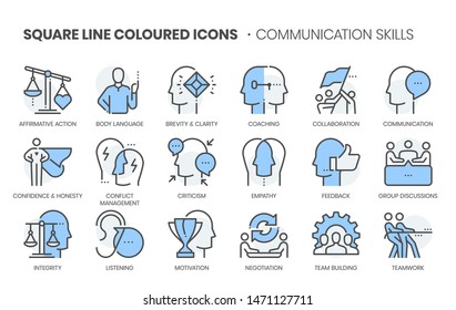 Law dictionary related, square line color vector icon set for applications and website development. The icon set is pixelperfect with 64x64 grid. Crafted with precision and eye for quality.