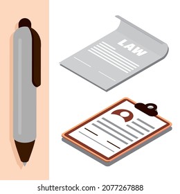 law document and clipboard icon