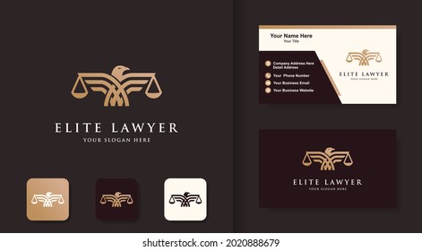law eagle logo design, eagle bring justice and business card design