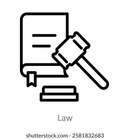 Law and education icon concept