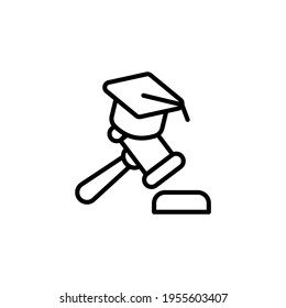 Law Education icon in vector. Logotype