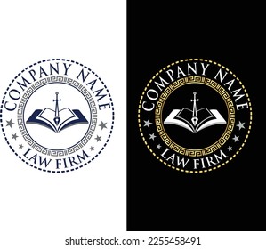 Law Education Logo Template Design Vector